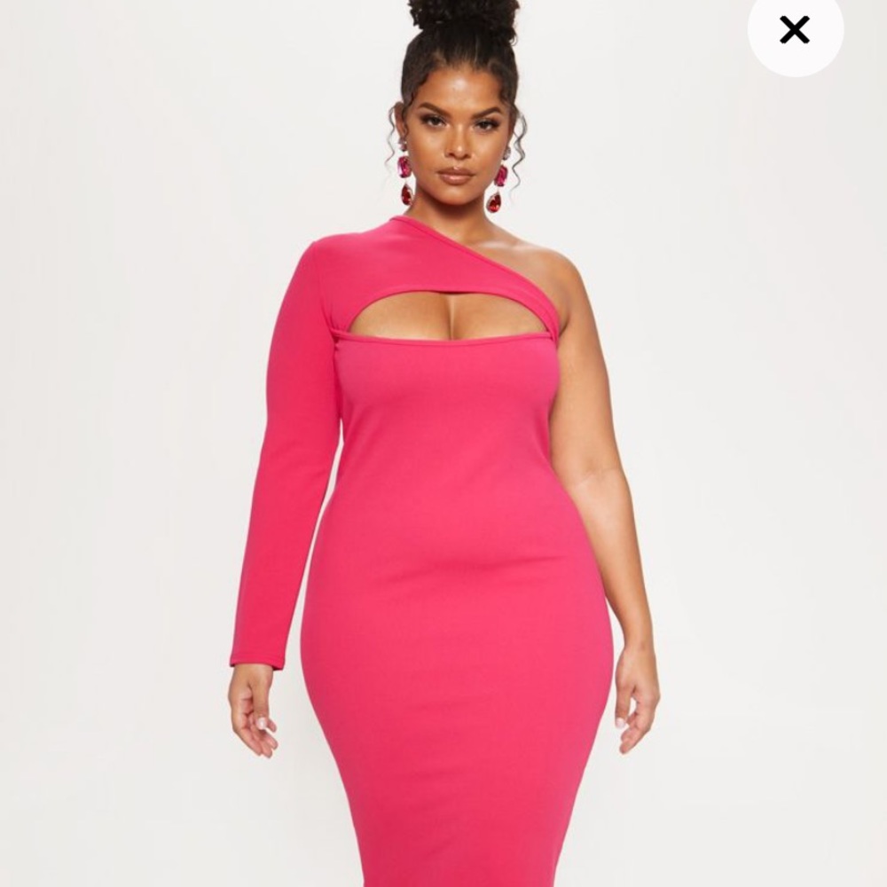 Sexy hot pink dress